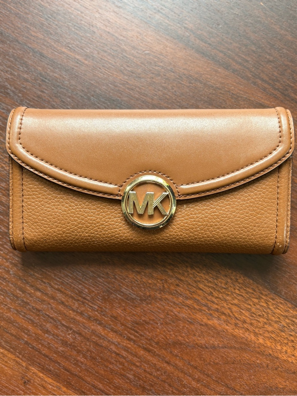 AUTHENTIC Michael Kors Chestnut Pebble Leather Handbag and Wallet Bundle - Picture 7 of 10